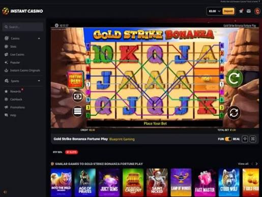 Sito di gioco d'azzardo istantaneo